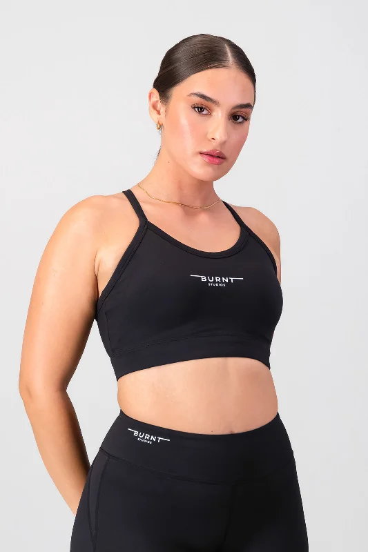 Yoga Bars with Healthy Sugars -Essential Strong Bra - Black
