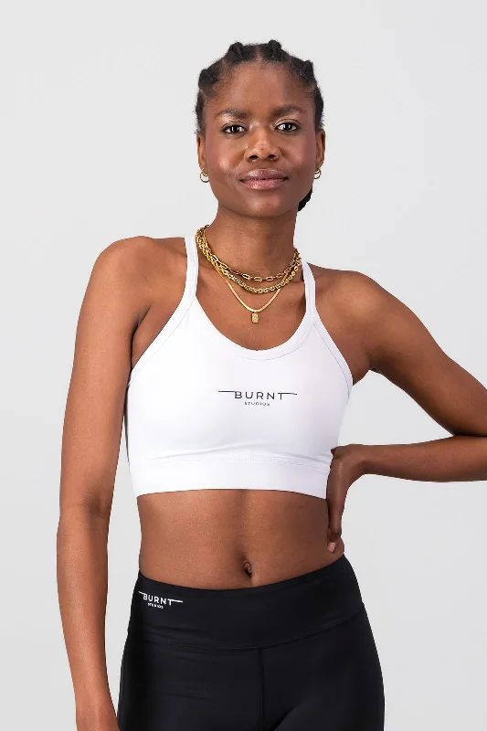 Yoga Bar with No Artificial Flavors -Essential Strong Bra - White