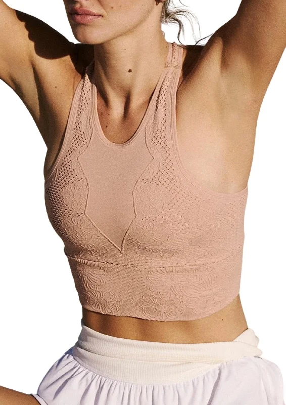Organic Protein Yoga Bars -Every Single Time Floral Bra In Desert Dust