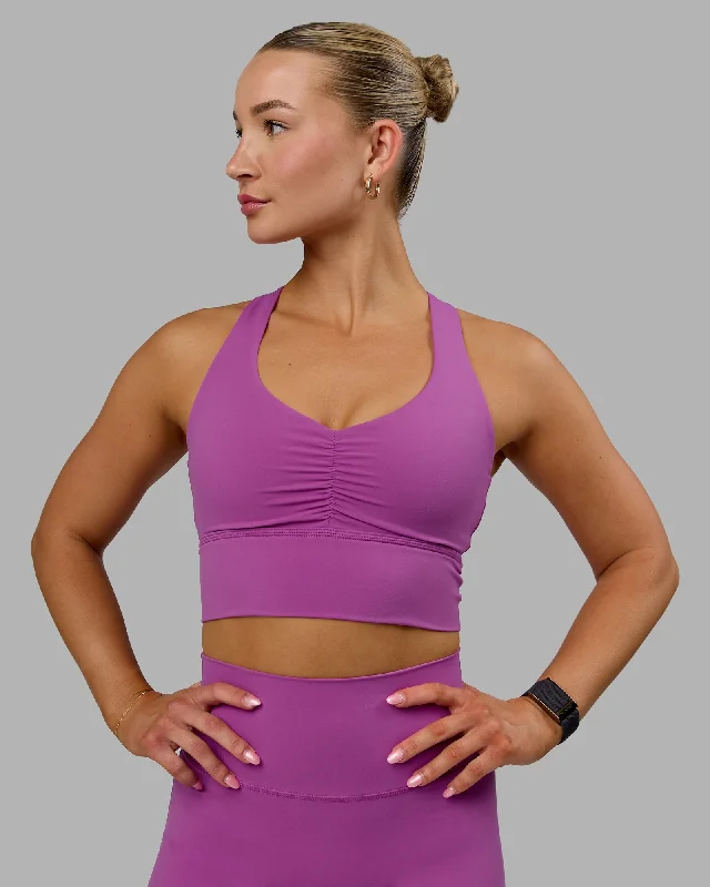 Yoga Bar for Flexibility and Strength -Evoke Sports Bra - Orchid