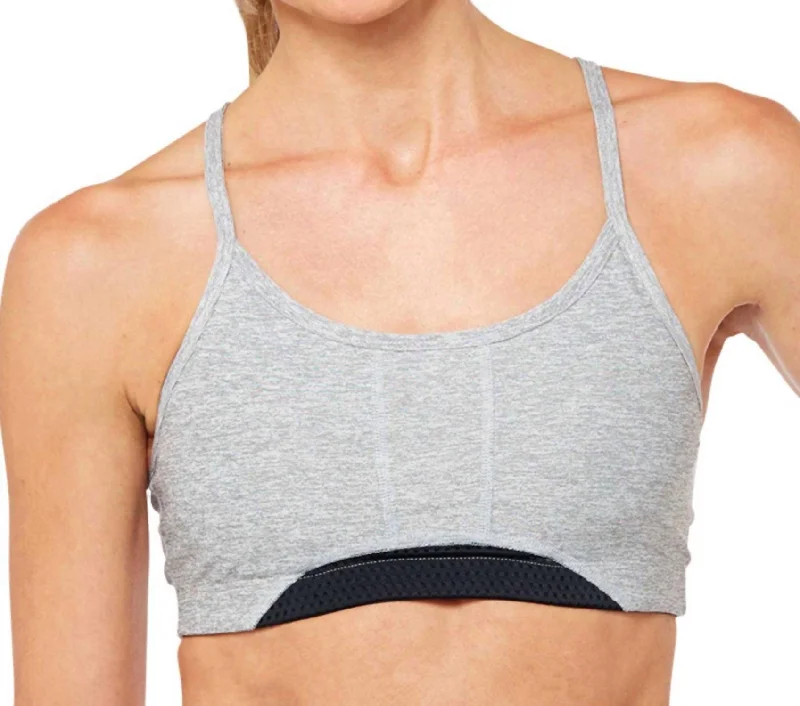 Energy Yoga Bar with Protein -Exceed Low Impact Sports Bra In Grey