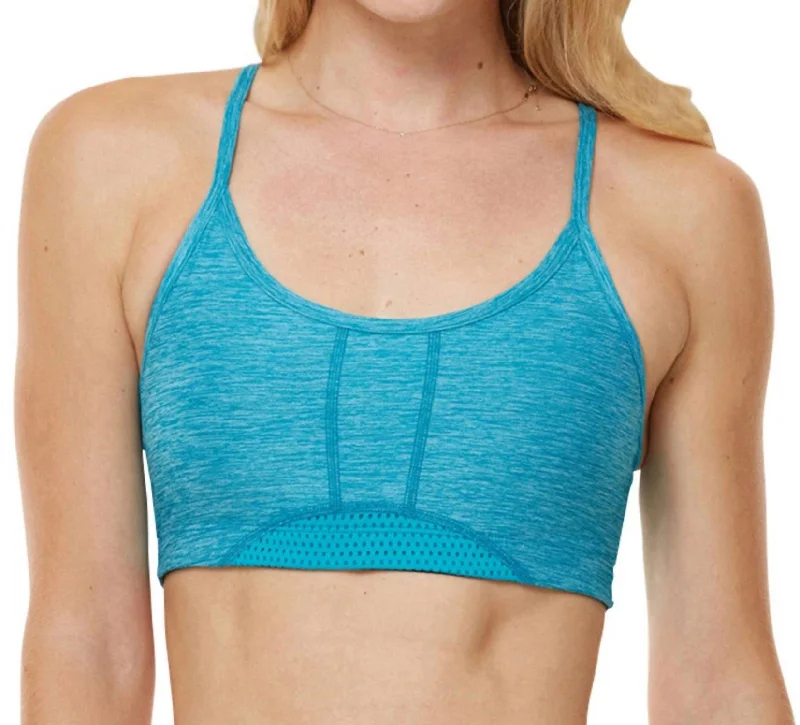 Low-Sugar Yoga Bars -Exceed Low Impact Sports Bra In Tile Blue