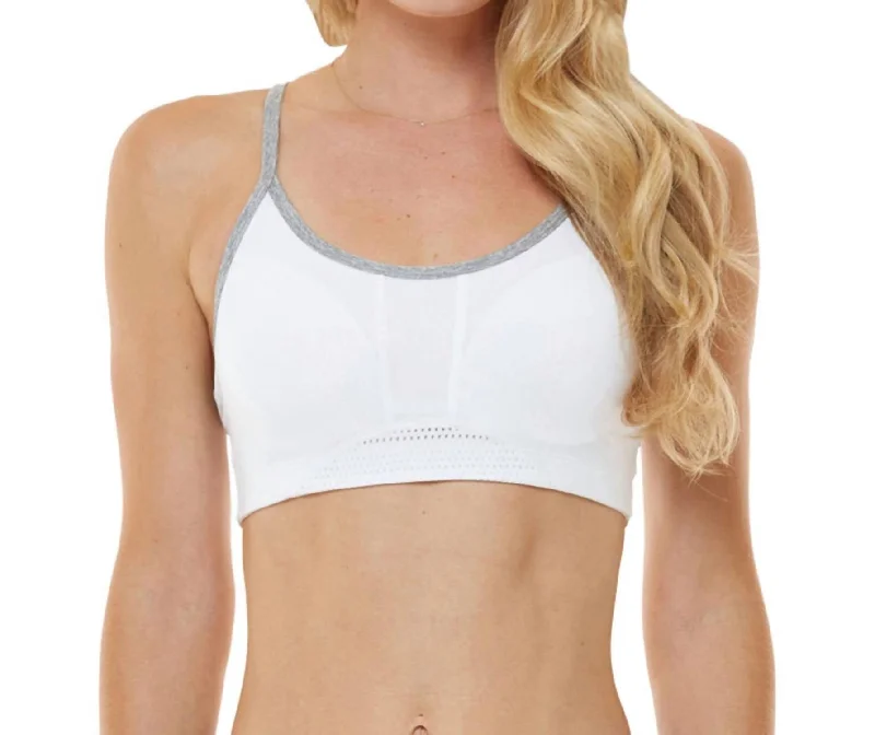 Organic Yoga Bars for Energy -Exceed Low Impact Sports Bra In White