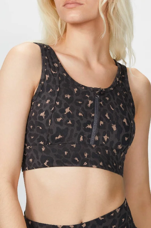 Yoga Bar with Real Food Ingredients -Fay Bra In Molten Leopard