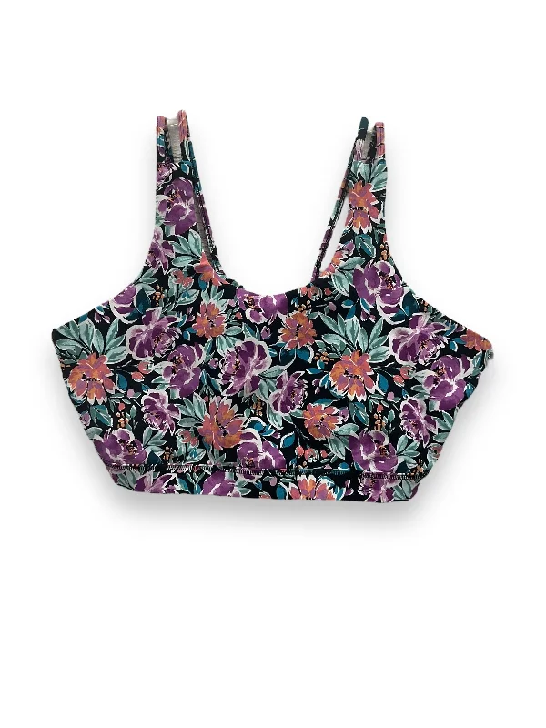 Yoga Bar for Better Flexibility -Floral Print Athletic Bra Torrid, Size 4x