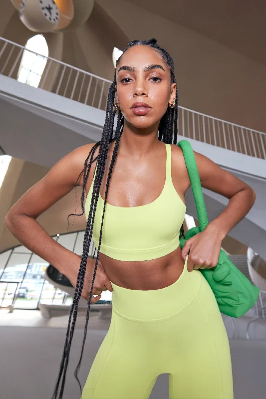 Yoga Bar with Maca for Increased Energy -Flow Low Impact Bra - Sunny Lime