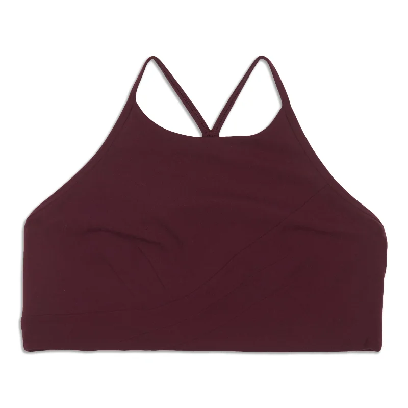 Yoga Bars for Quick Energy -Flow Y Wrap-Front High-Neck Bra - Resale