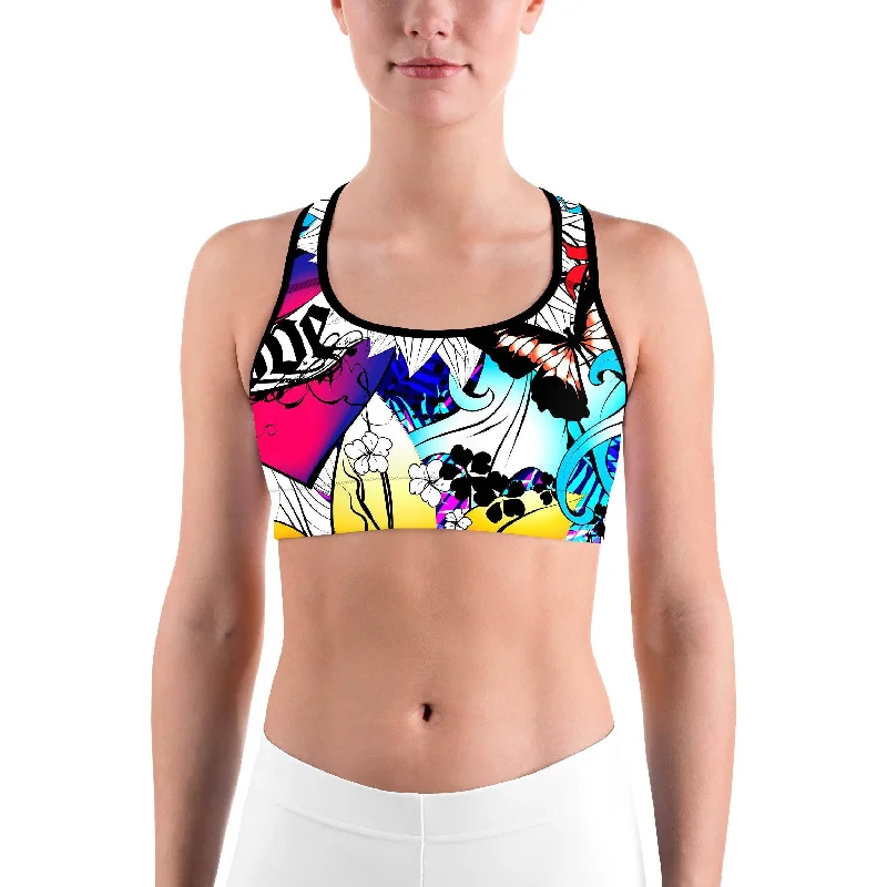 Yoga Bar with Natural Flavors -Flowers and Tats Rave Sports bra