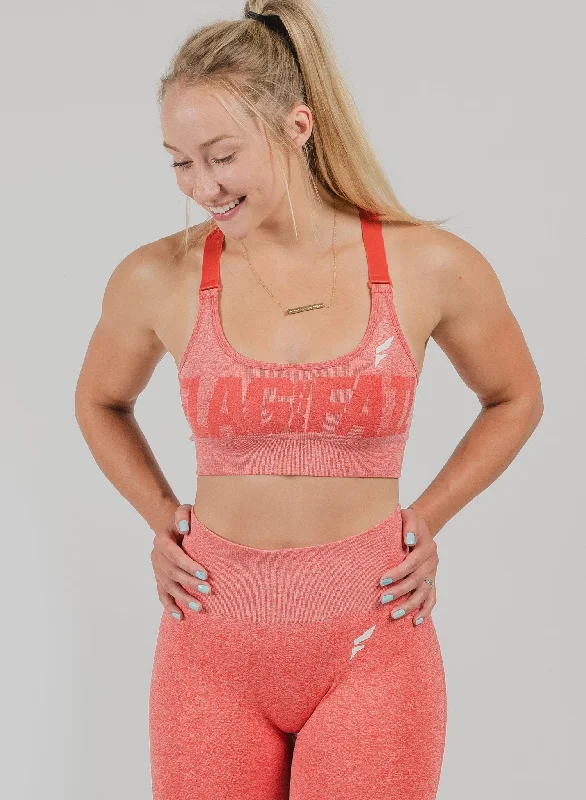 Yoga Bar with Apple and Ginger -SEAMLESS SPORTS BRA - RED