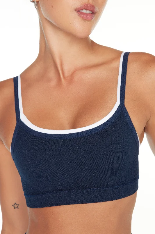 Yoga Bars for Stress Relief -Form Seamless Kelsey Bra - Navy