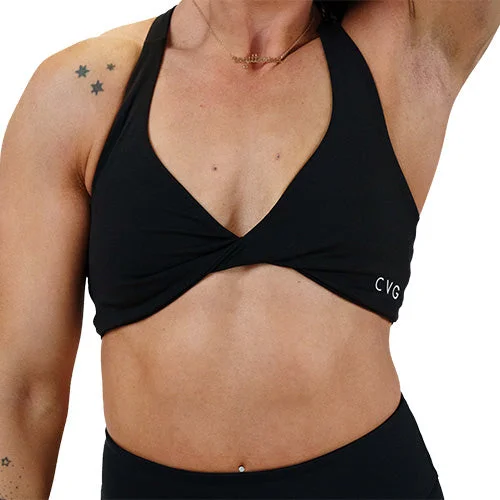 Yoga Bar for Workout Fuel -Foxy Bra | Black
