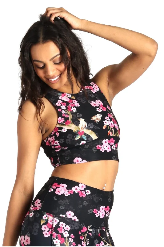 Yoga Bar with Pea Protein -Free Range Sports Bra - Cherry Bloomin