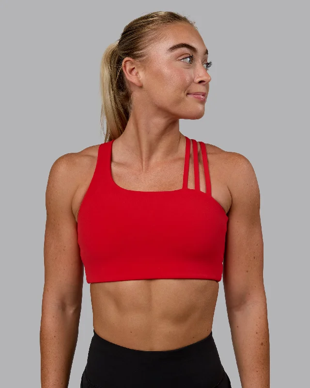 Yoga Bar with Coconut Water and Chia -Galvanise Sports Bra - Crimson