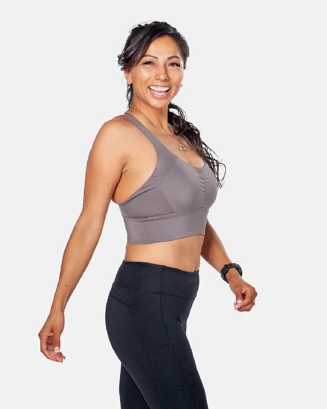 Yoga Bars with Peanut Butter -Handful Gametime Bra – Magnetic Gray