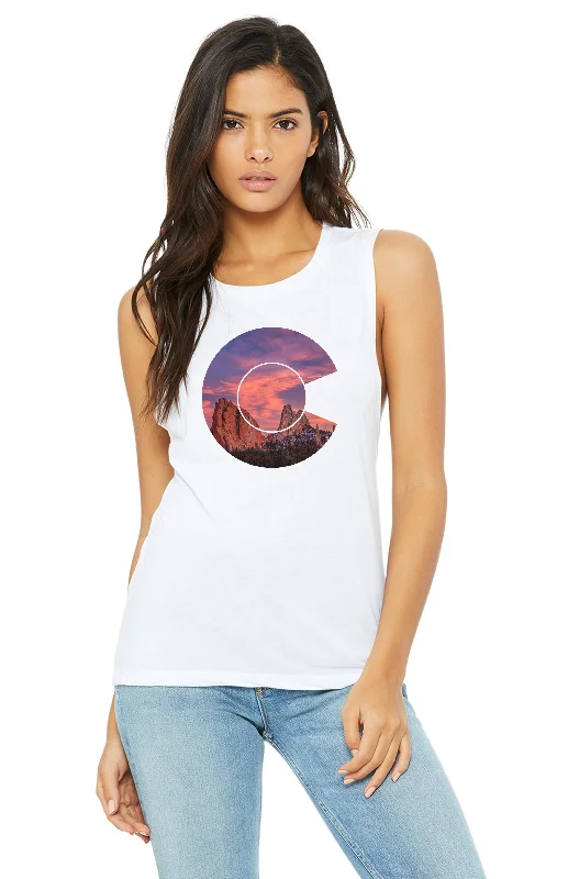 Yoga Bar with Real Food Ingredients -Garden of The Gods Muscle Tank