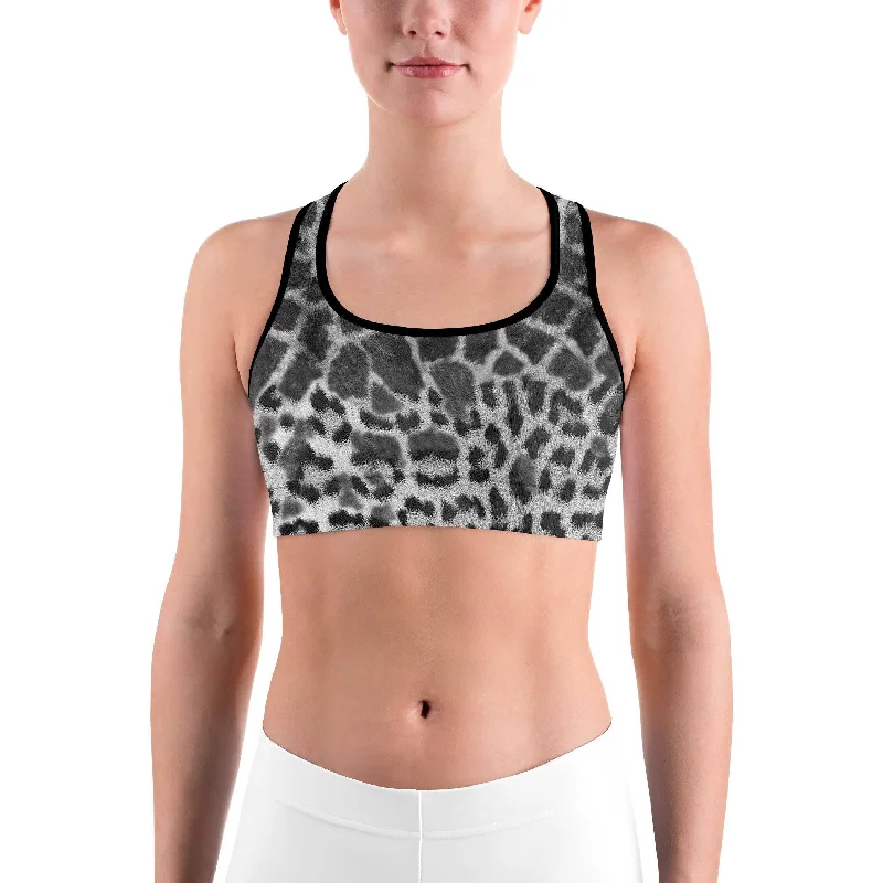 Yoga Bar with Matcha for Calm Energy -Giraffe & Leopard Skin Sports bra
