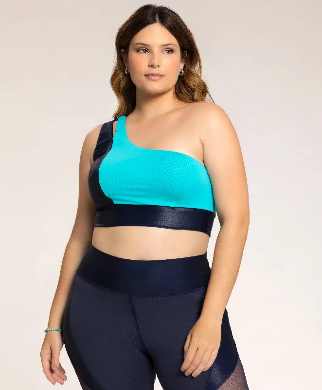 Protein Yoga Bar with Cacao -Glow Longline Bra RioHug™ Dark Blue