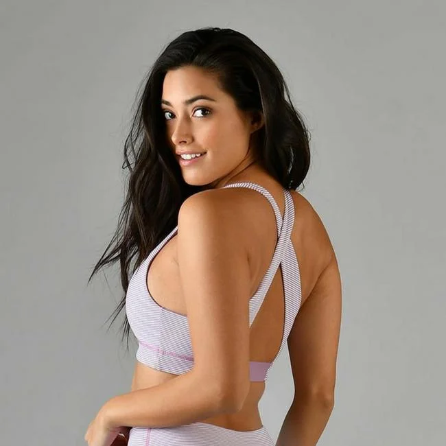 Yoga Bar with Healthy Oils -Everlast Bra - Orchid Haze and White Stripe