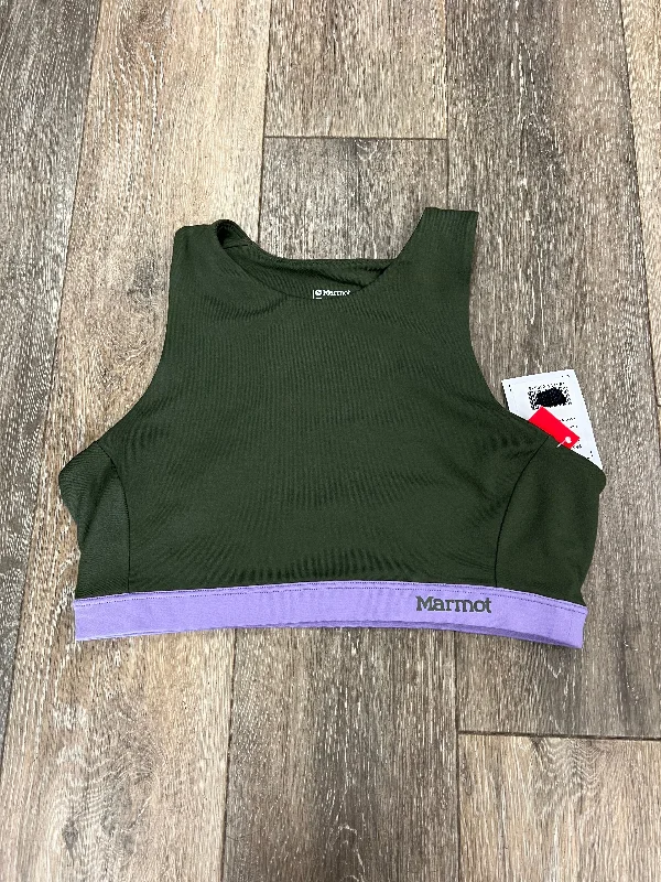 Yoga Bar with Plant Collagen for Skin -Green Athletic Bra Marmot, Size M