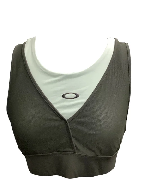 Vegan Energy Yoga Bars -Green Athletic Bra Oakley, Size M
