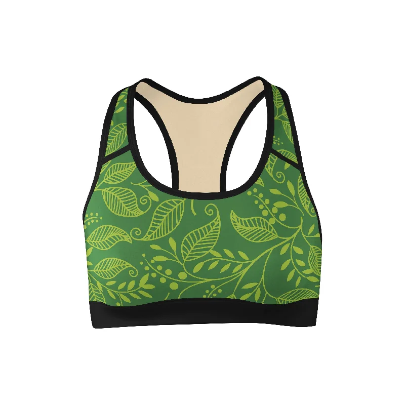 Yoga Bar for Lower Glycemic Response -Green Leaf Sports Bra