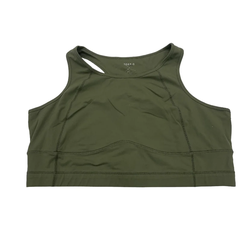 Yoga Bar with Pea Protein -GREEN TORRID ATHLETIC BRA, Size 4