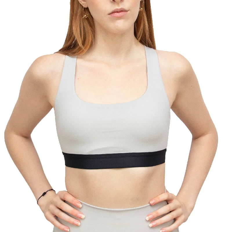 Yoga Bar for a Balanced Breakfast -Yoga Bra - Grey