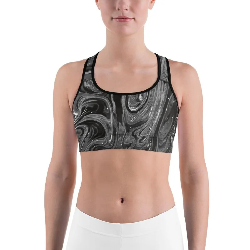 Yoga Bar with Gluten-Free Ingredients -Grey Swirl Sports Bra