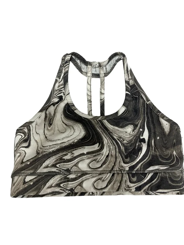 Yoga Bar with Omega-3 Fatty Acids -Grey & White Athletic Bra Threads 4 Thought, Size S