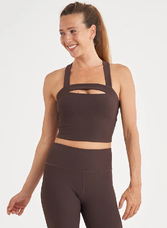 Yoga Bar with Plant Collagen for Skin -Halter Cutout Brami