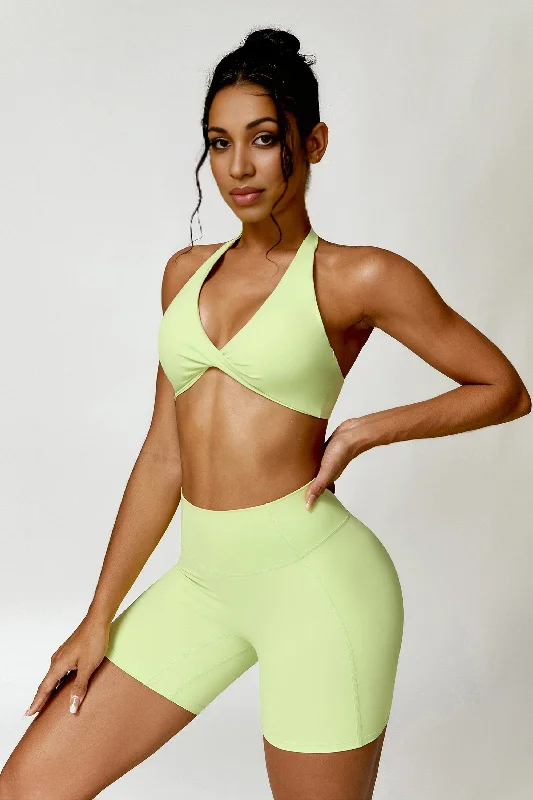 Yoga Bar for Total Body Wellness -Halterneck Twist Bra