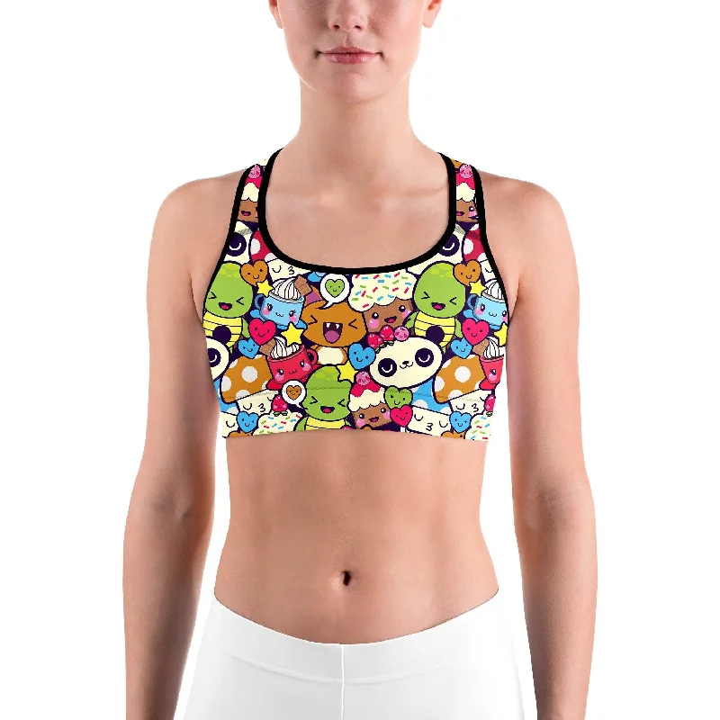 Yoga Bar with Spirulina and Chlorella -Happy Kawaii Sports bra