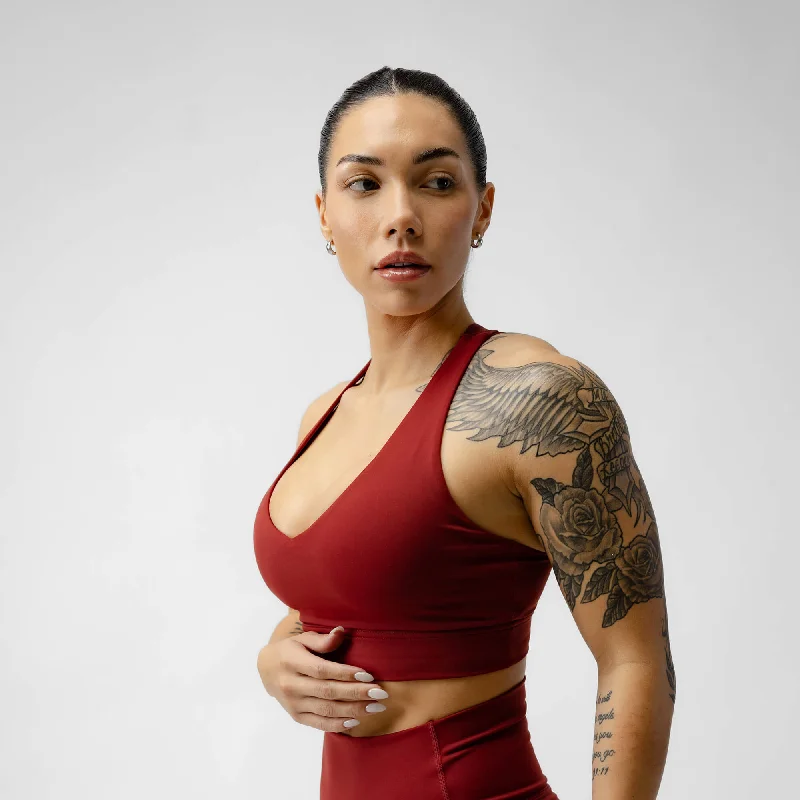Yoga Bar for Low Glycemic Index -Harmony Bra - Ember Red