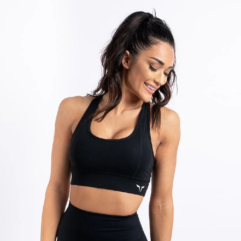 Yoga Bar with Cranberry and Almond -Hera Performance Bra - Black