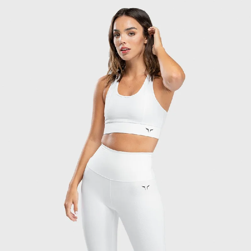 Yoga Bar with Organic Acai -Hera Performance Bra - White