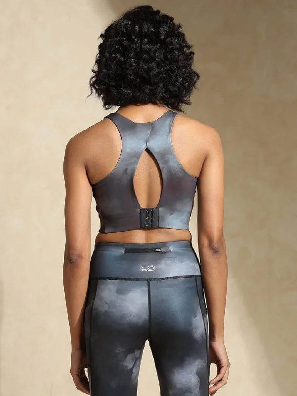Yoga Bars with Plant Collagen -High Impact Action Bra With Clasp Acid Wash