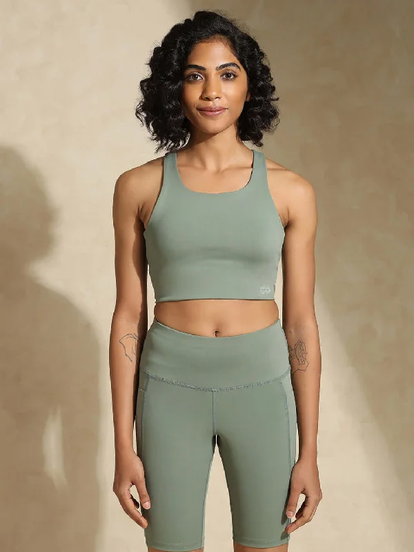 Protein Yoga Bars with Real Fruit -High Impact Action Bra With Clasp Light Sage