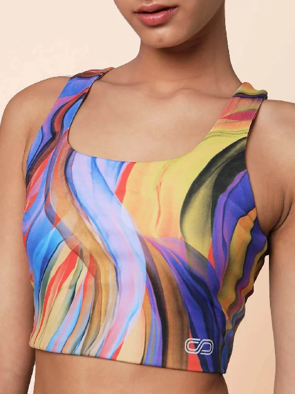 Yoga Bar with Apple Cider Vinegar for Detox -High Impact Action Bra With Clasp Radiance Print Yoga Bar with Apple Cider Vinegar for Detox -High Impact Action Bra With Clasp Radiance Print