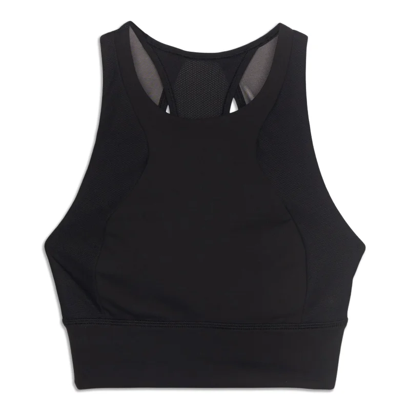 Yoga Bar with Hemp Hearts -High-Neck Train Bra - Resale