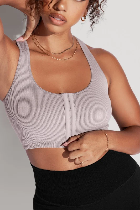 Yoga Bar for Post-Yoga Snack -Hook It Up Seamless Bra - Smoky Lilac