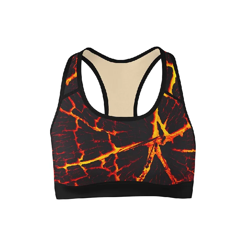 Yoga Bar for Smooth Energy -Hot Lava Sports Bra
