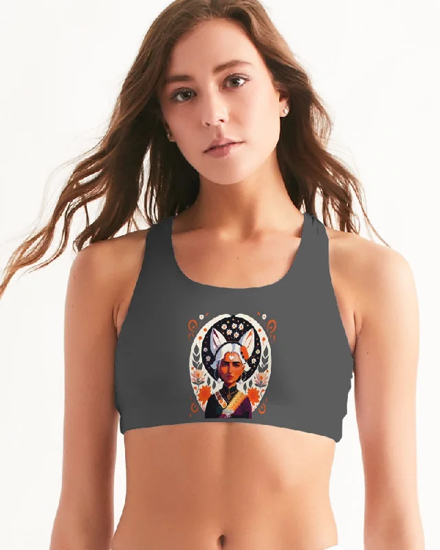 Yoga Bars for Balanced Snacks -Indian Silver fox Women's Seamless Sports Bra
