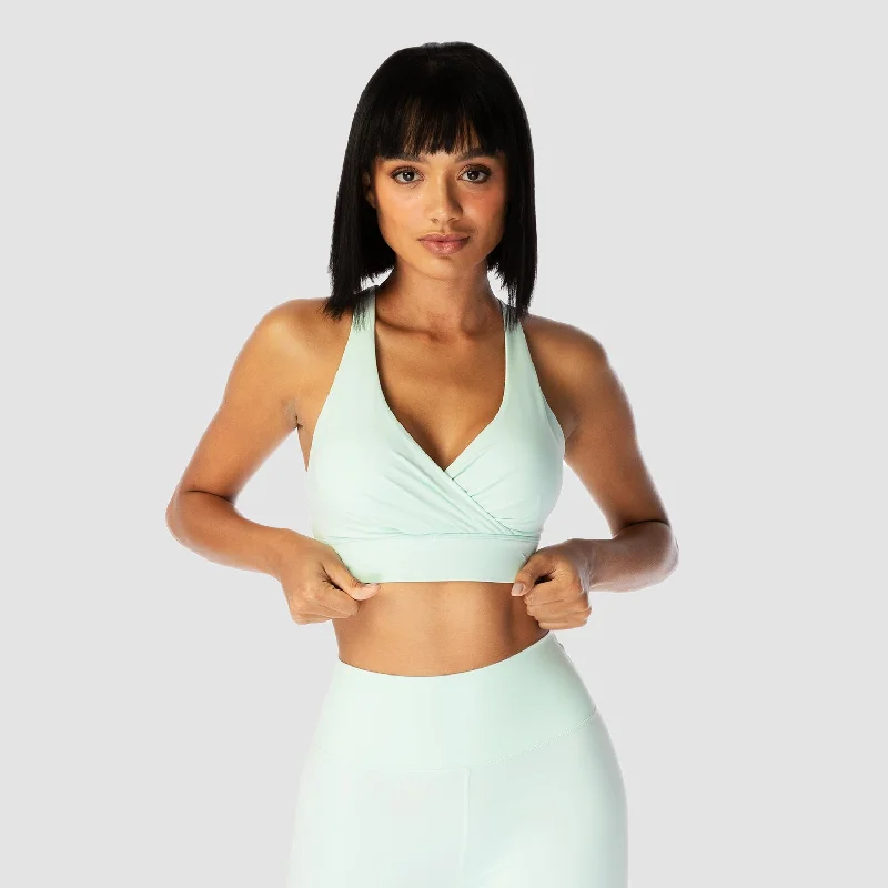 Yoga Bar with Herbal Ingredients -Infinity Adjustable Wrap Bra - Blue Glass