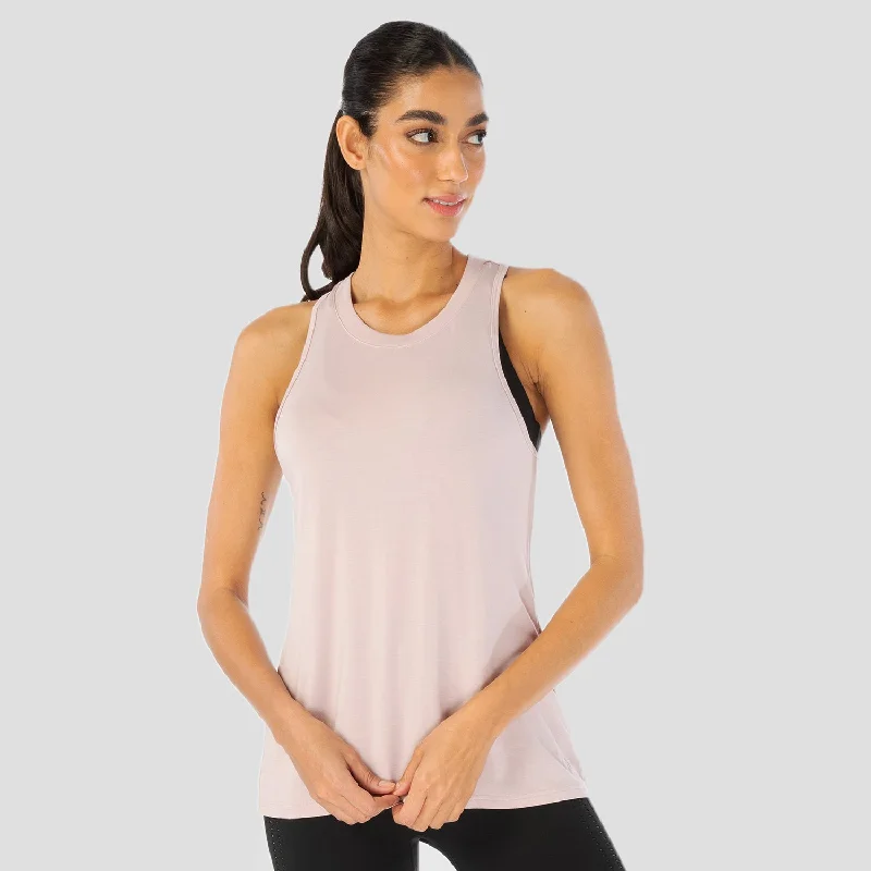 Yoga Bars for Detoxing and Cleansing -Infinity Longline Workout Tank - Light Elderberry