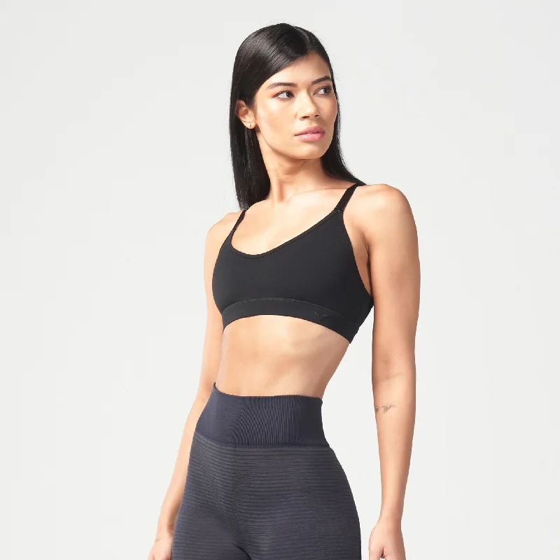 Yoga Bar with Ginger -Infinity Luna Bra - Black
