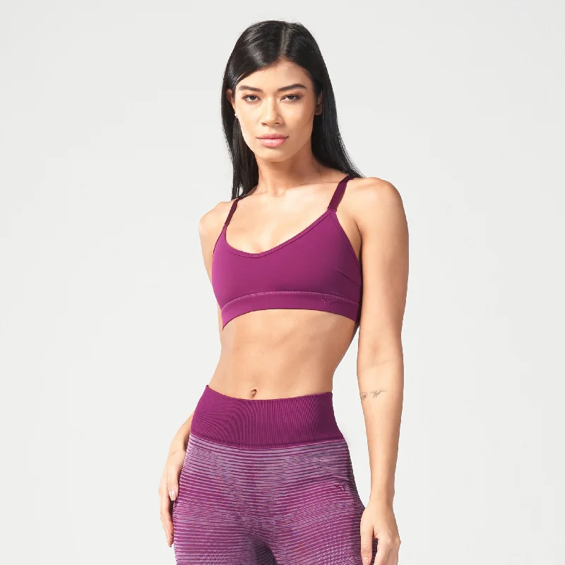 Yoga Bar for Performance Recovery -Infinity Luna Bra - Dark Purple