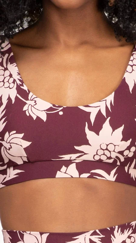 Yoga Bar with Hemp Protein -Kabuki Daisy Bra In Floral