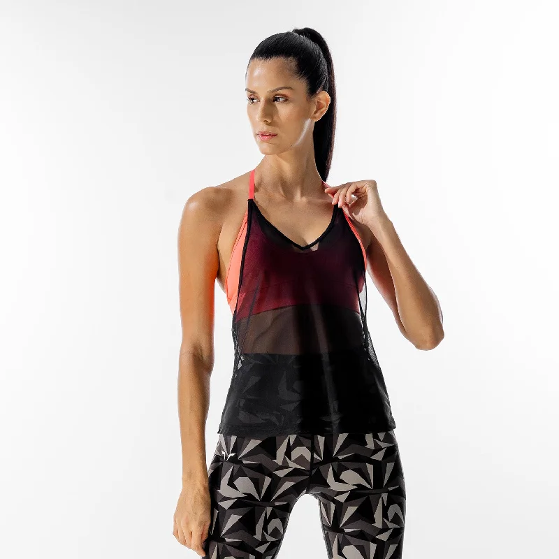 Yoga Bar for Better Digestion and Detox -LAB360° 2-in-1 Tank - Hot Coral