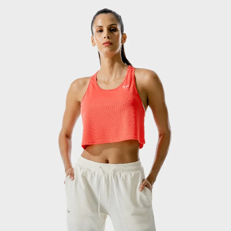 Raw Vegan Yoga Bars with Superfoods -LAB360° Crop Tank - Hot Coral