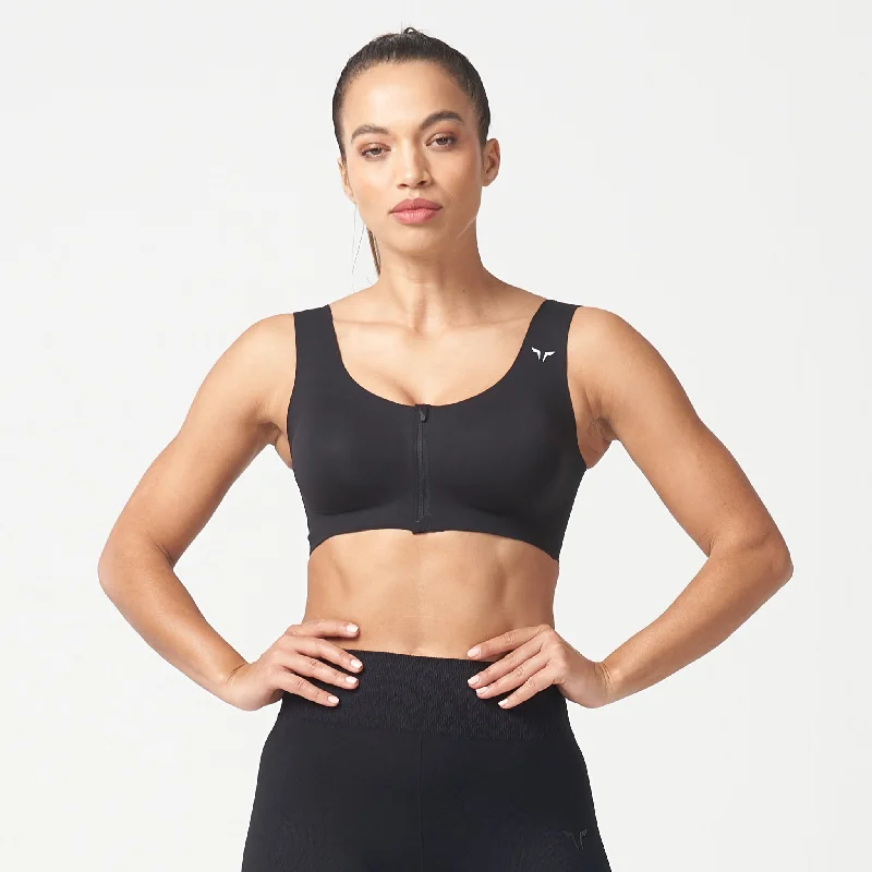 Yoga Bar with Protein and Fiber Combo -LAB360° Every Day Zip Up Bra - Black